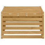 vidaXL Pouf d'Extérieur Bois d'Acacia Massif Blanc 59 x 59 x 37 cm