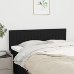 vidaXL Têtes de lit 2 Pièces Noir 72x5x78/88 cm Tissu
