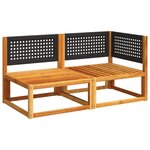 vidaXL Canapé de jardin avec coussins 2 places bois massif d'acacia