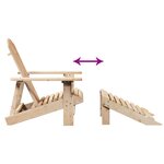 vidaXL Chaise Adirondack avec pouf bois massif de sapin