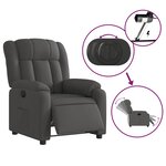 vidaXL Fauteuil inclinable électrique Gris foncé Tissu
