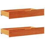 vidaXL Cadre de lit sans matelas cire marron 200x200cm bois pin massif