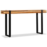 vidaXL Table console Bois de récupération massif réglable