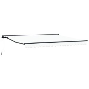 vidaXL Auvent Rétractable Blanc 400x300 cm tissu