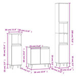 vidaXL Ensemble de meubles de salle de bain 3 Pièces blanc brillant