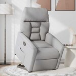 vidaXL Fauteuil inclinable gris nuage tissu