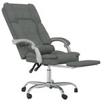 vidaXL Fauteuil de massage inclinable de bureau Gris foncé Tissu