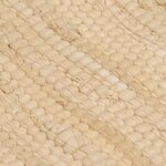 Vidaxl tapis chindi coton tissé à la main 200x290 cm crème
