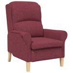 vidaXL Fauteuil Moderne Rouge Vin Tissu en Polyester avec Structure en Bois