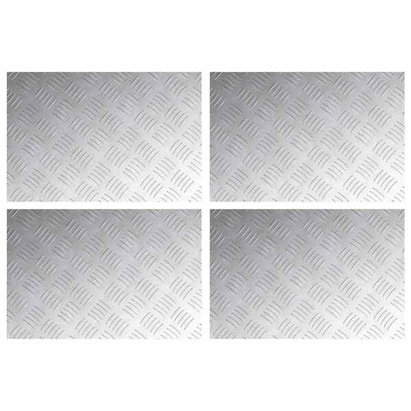 Plaques en aluminium à motifs - Set de 4  60x40 cm  Antidérapant