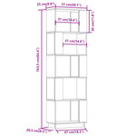 vidaXL Bibliothèque/Séparateur de pièce Gris 51x25x163 5 cm Pin solide