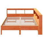vidaXL Lit bibliothèque sans matelas cire marron 150x200 cm pin massif