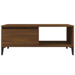 vidaXL Table basse Chêne marron 90x50x36 5 cm Bois d'ingénierie