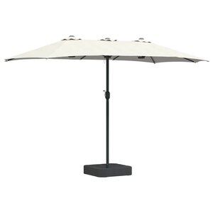 vidaXL Parasol de jardin Sable 385 x 209 x 244 cm Polyester et Acier