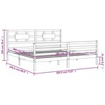vidaXL Cadre de lit sans matelas blanc bois massif