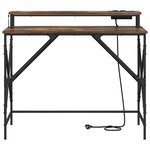 vidaXL Bureau Chêne fumé 100 x 50 x 86.5 cm Bois d'ingénierie