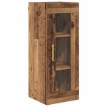 vidaXL Haut Armoire 2 Pièces Bois Ancien Verre
