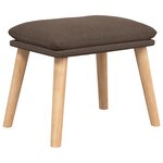 vidaXL Chaise de relaxation avec repose-pied Taupe Tissu