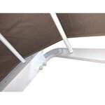 Kanpur- Pergola tissu polyester 3x4M - Blanc & Taupe