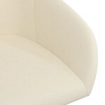 Vidaxl chaises pivotantes à manger lot de 2 crème velours