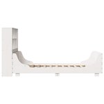 vidaXL Lit bibliothèque sans matelas blanc 90x190 cm bois massif