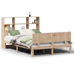 vidaXL Lit bibliothèque sans matelas 150x200 cm bois massif de pin