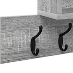 vidaXL Porte-manteau mural avec étagère Gris sonoma 100 x 12 x 43.5 cm