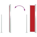 vidaXL Auvent latéral rétractable 120 x 300 cm Rouge