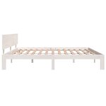 vidaXL Cadre de lit Blanc Bois de pin massif 200x200 cm