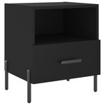 vidaXL Tables de chevet 2 Pièces noir 40x35x47 5 cm bois d’ingénierie