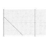 vidaXL Clôture en mailles de chaîne avec bride argenté 1 6x10 m