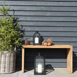 2 Bancs en teck BENIDORM 90/140 cm