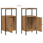 vidaXL Table de chevet chêne artisanal 41x31x80 cm bois d'ingénierie