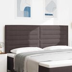 vidaXL Tête de lit LED avec bandes LED Marron foncé 200 cm tissu