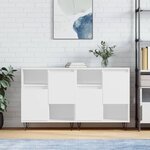 vidaXL Buffets 2 Pièces blanc bois d'ingénierie