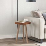 vidaXL Plateau de table Marron Clair Ø 40 x 4 cm Bois de chêne massif