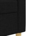 vidaXL Ensemble de canapés 3 Pièces avec coussins décoratifs noir tissu