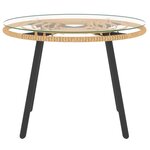 vidaXL Salon de jardin 3 Pièces avec coussins gris foncé résine tressée