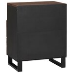 vidaXL Table de chevet - 50 x 33 x 60 cm - En bois massif et en bois d'ingénierie