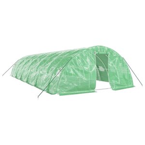 vidaXL Serre avec cadre en acier vert 60 m² 12x5x2 3 m