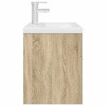 vidaXL Armoire lavabo de salle de bain et vasque et robinet intégrés