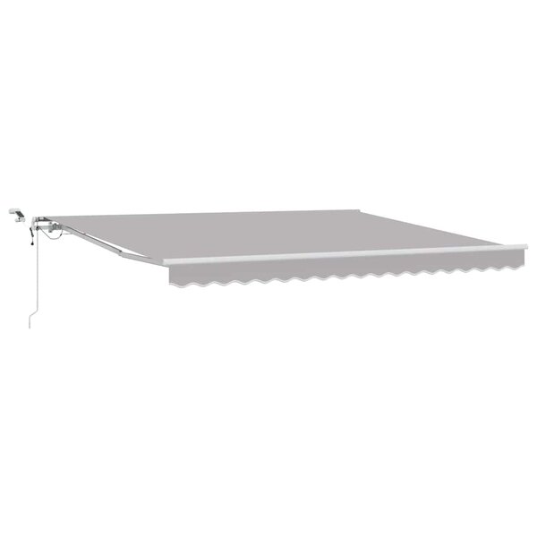 vidaXL Auvent Rétractable Gris clair 400 × 350 cm Polyester et métal