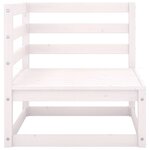 vidaXL Salon de jardin 11 Pièces Blanc Bois de pin massif