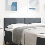 Tête de lit LED vidaXL capitonnée gris foncé 72 cm en velours