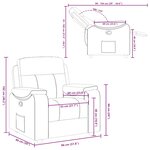 vidaXL Fauteuil inclinable gris nuage tissu
