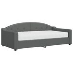 vidaXL Lit de jour avec matelas gris foncé 90x190 cm tissu