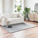 vidaXL Tapis en Fourrure Synthétique de Lapin Olite Gris 140 x 200 cm