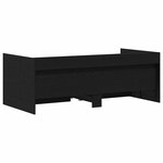 vidaXL Cadre de lit de jour avec tiroirs Chêne noir 100 x 200 cm