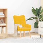 vidaXL Fauteuil relaxant Jaune clair 63 x 67 x 94 cm tissu