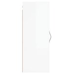 vidaXL Armoire murale blanc brillant 34 5x34x90 cm bois d'ingénierie